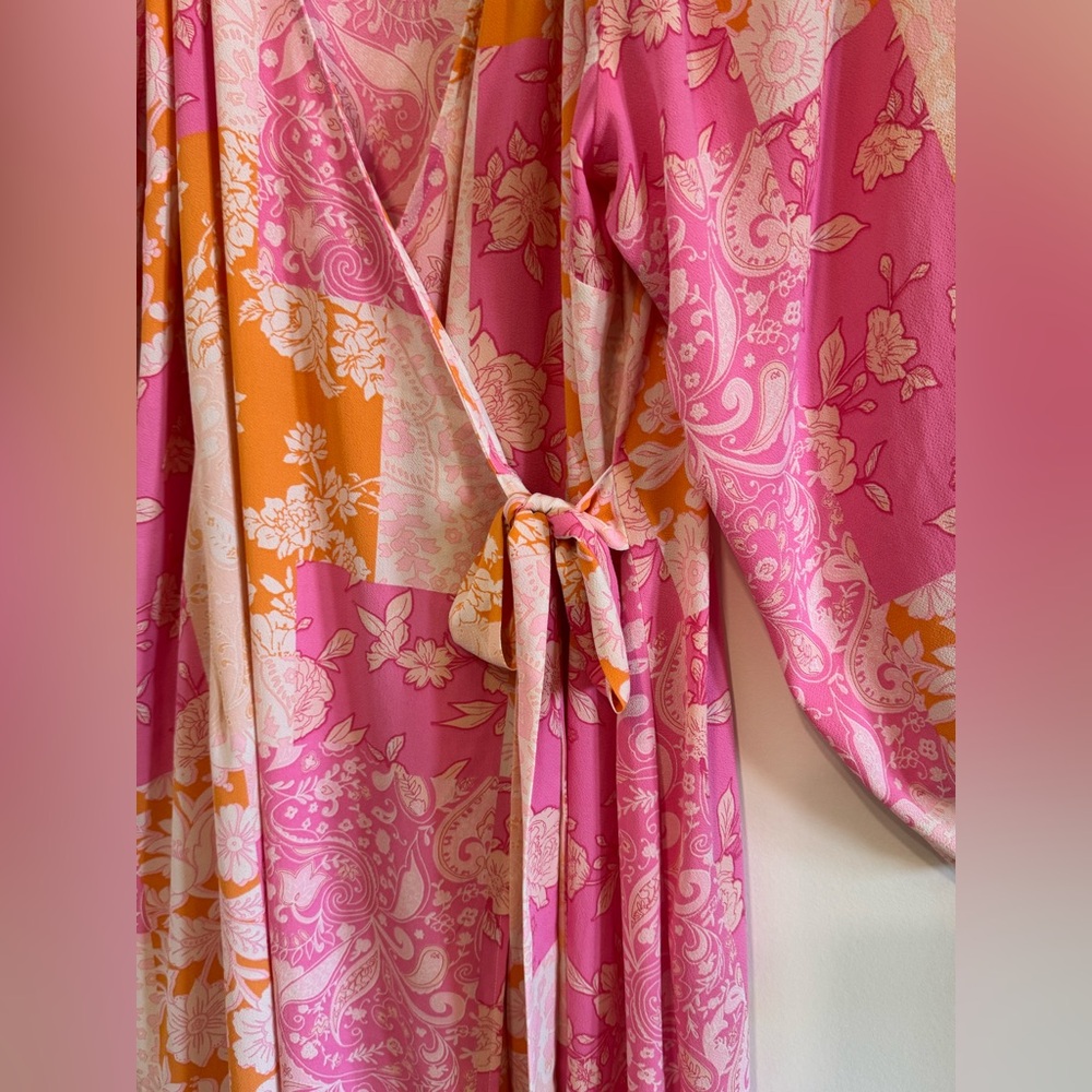 ASOS DESIGN Women’s Floral Patchwork Wrap Midi/Maxi Dress Size 18 - Picture 3 of 7
